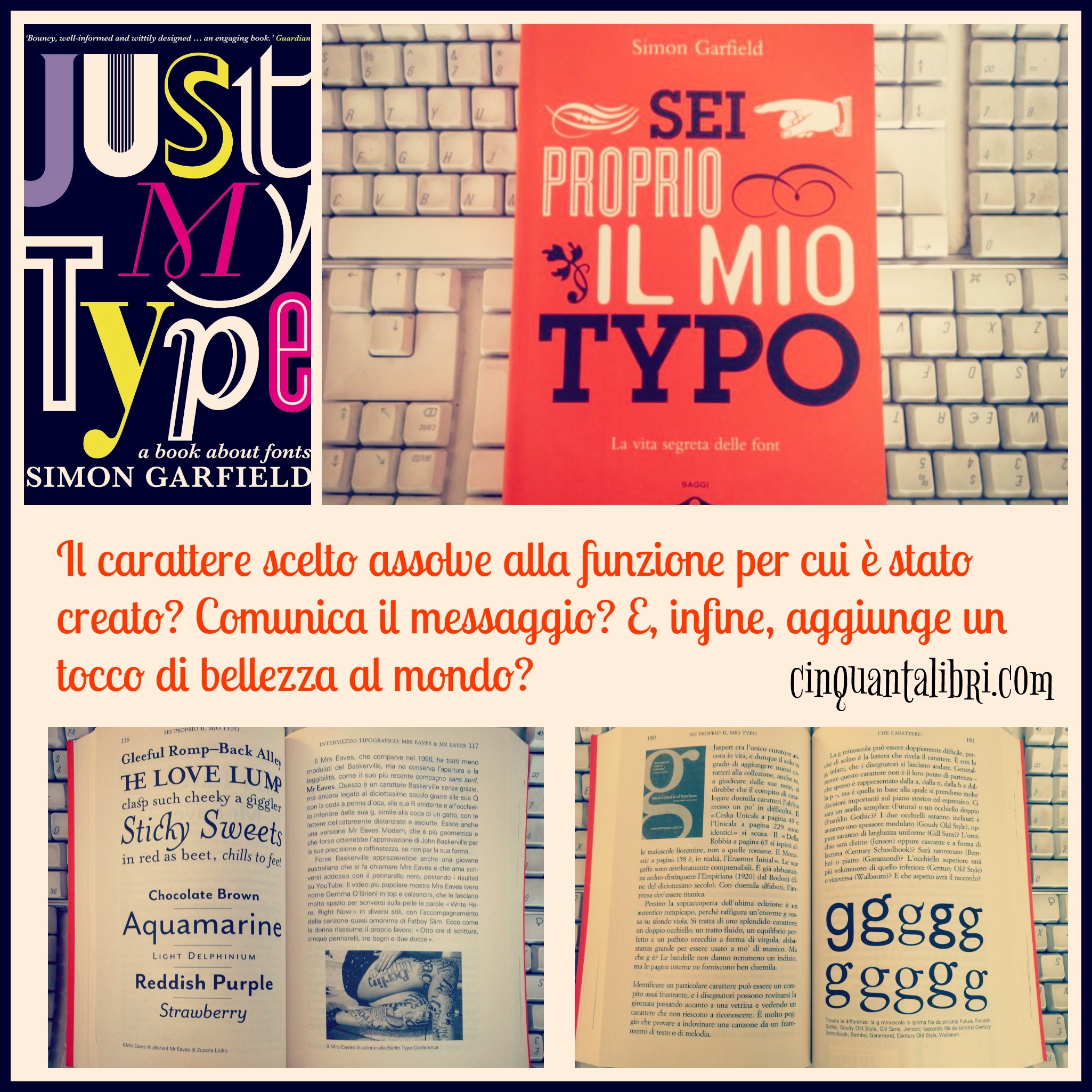 Sei proprio il mio typo. La vita segreta delle font – Simon Garfield #font  – 50 libri in un anno